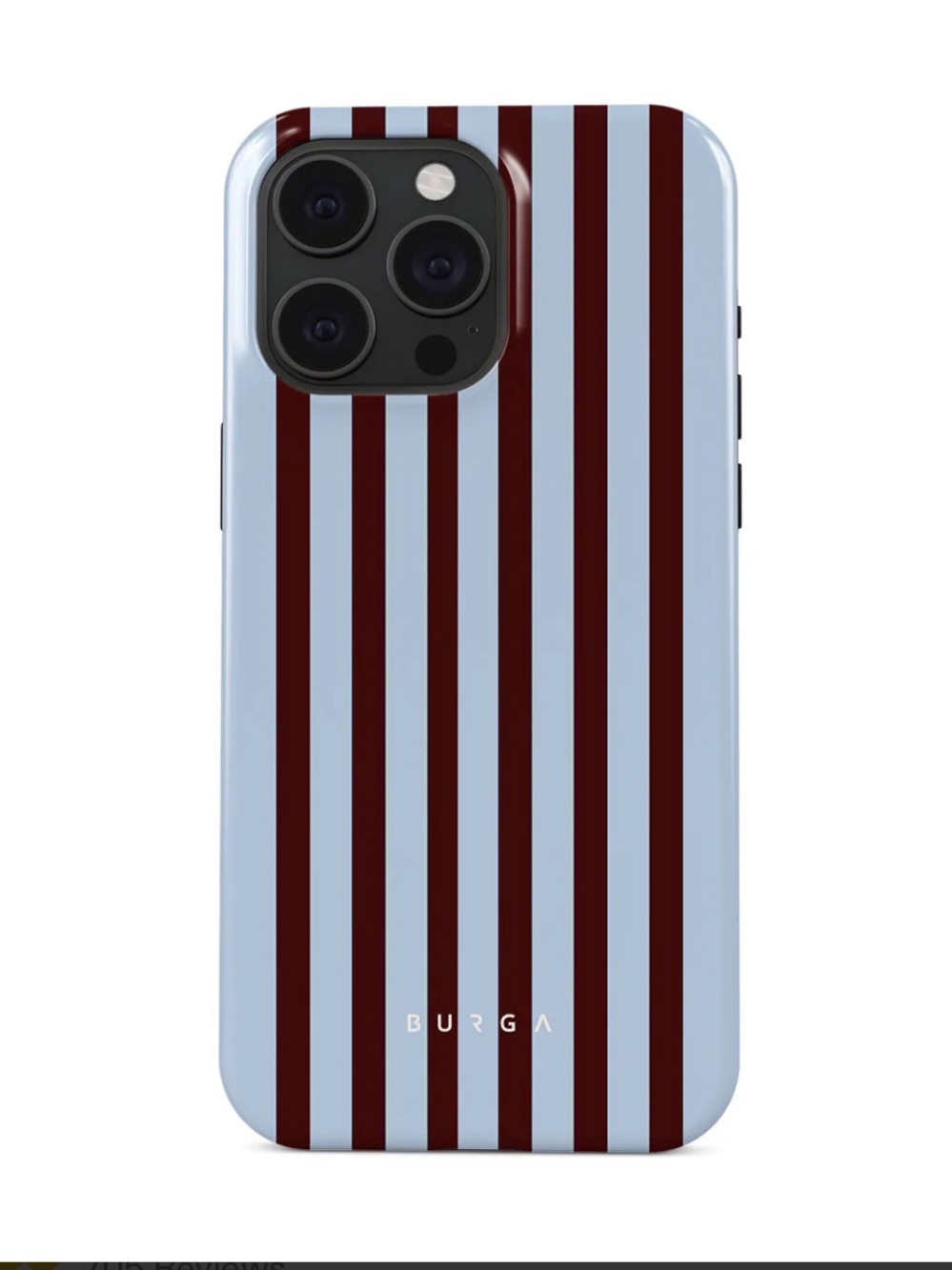 Blue and brown striped iPhone Case